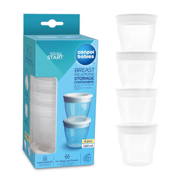 Контейнери за кърма и храна take & go 4 бр. 180 ml