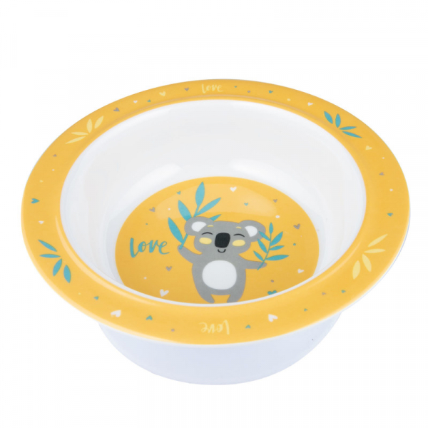Бебешка купичка melamine bowl with suction ring 4/519_yel