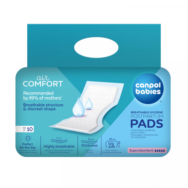 Следродилни подложки за бельо Air Comfort 35x19 см 10 бр