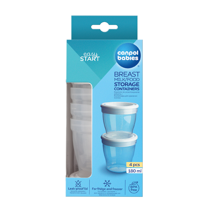 Контейнери за кърма и храна take & go 4 бр. 180 ml