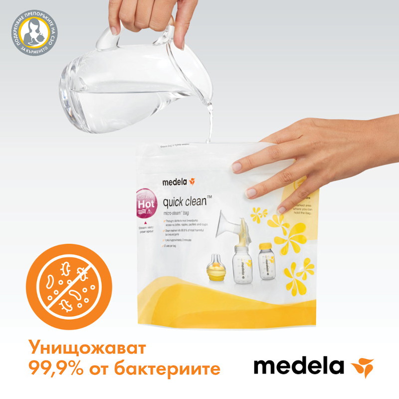 Пликове за микровълнова стерилизация Quick Clean Microwave bags 5 броя