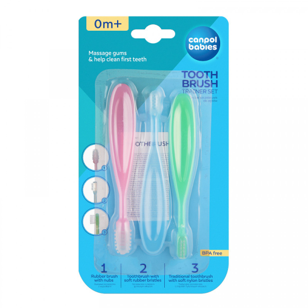 Комплект четки за зъби Toothbrush Trainer Set 0m+