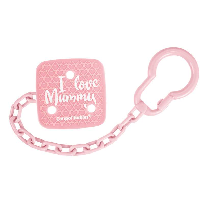 Клипс за залъгалка Canpol babies I Love Mummy 0m+