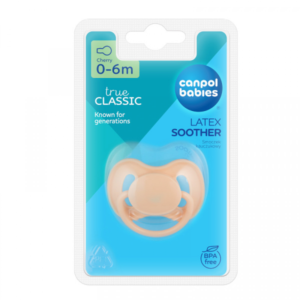 Залъгалка canpol babies latex soother true classic 0-6m