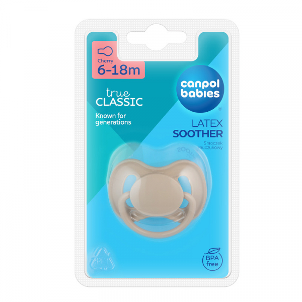 Залъгалка Latex Soother Cherry True Classic 6-18m