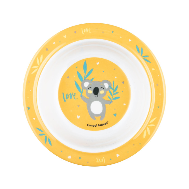 Бебешка купичка melamine bowl with suction ring 4/519_yel