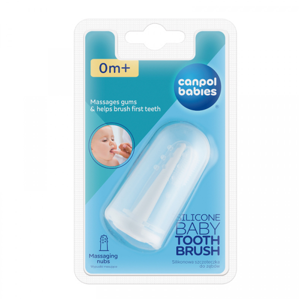 Силиконова четка за зъби и венци Canpol Babies 0м+