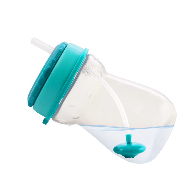 Бебешка чаша със сламка и тежест canpol babies flip-top straw advanced cup 350 ml 9m+
