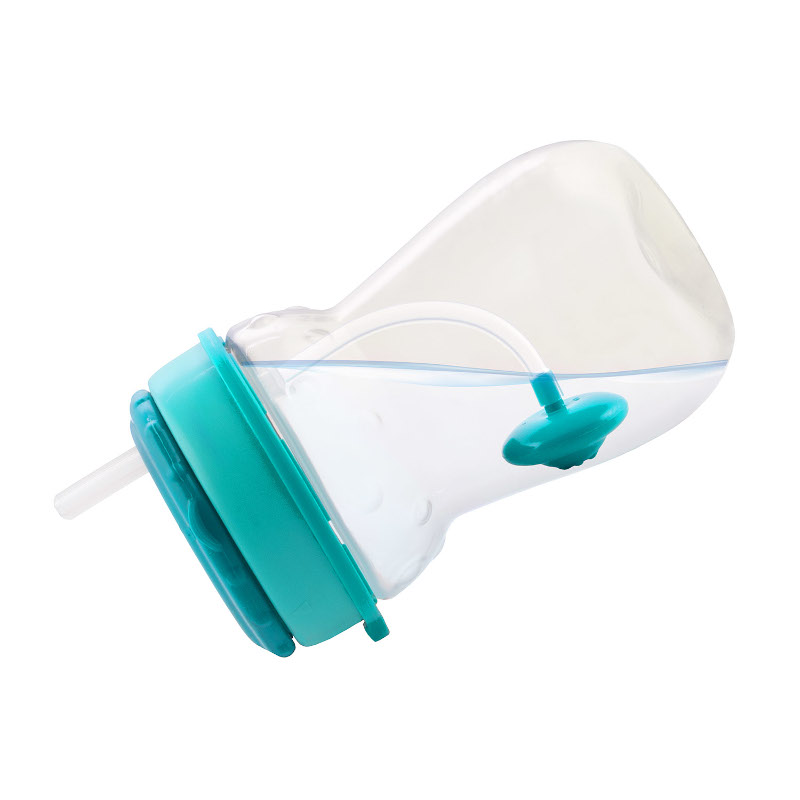 Бебешка чаша със сламка и тежест canpol babies flip-top straw advanced cup 350 ml 9m+