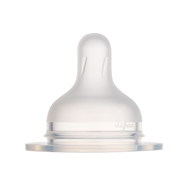 Биберони за шише physiological difrax silicone teats wide medium 3m+ 2 бр.