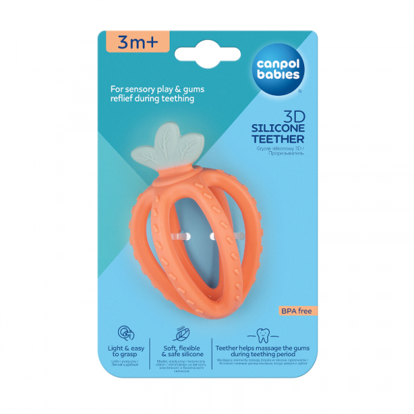 Гризалка canpol babies 3d silicone teether 3m+