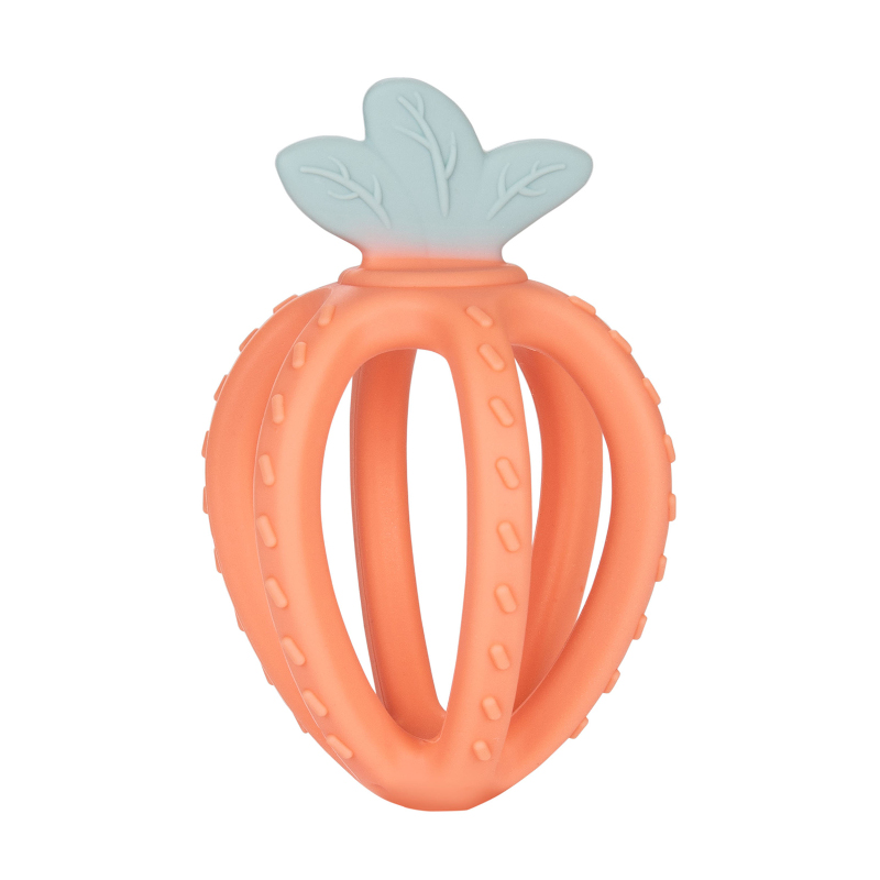Сензорна чесалка Canpol babies Strawberry, оранжева