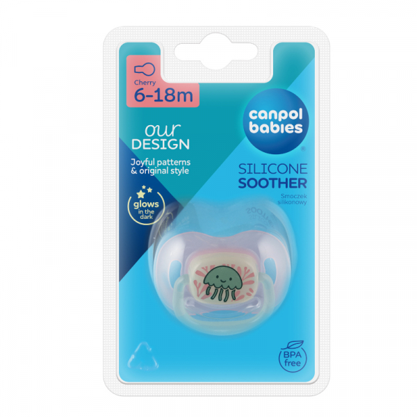 Залъгалка silicone soother cherry 6-18m