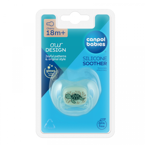 Залъгалка canpol babies silicone soother cherry 18m+