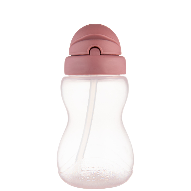 Преходно шише със сламка Canpol babies 270 мл. 12м+, розово