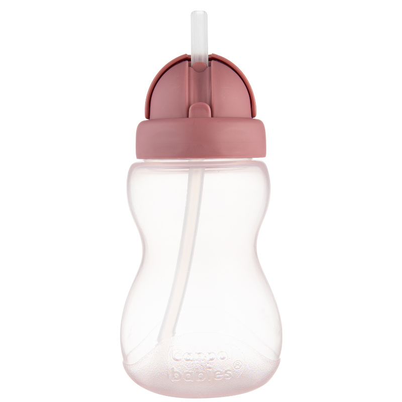 Преходно шише със сламка Canpol babies 270 мл. 12м+, розово