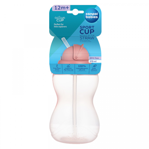 Спортна чаша със сламка sport cup flip-top 12m+ 270 ml