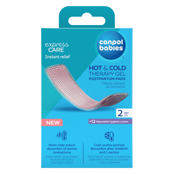 Гелови подплънки за след раждане Hot & Cold Therapy Gel Postpartum Pads 2 броя + 12 еднократни калъфки