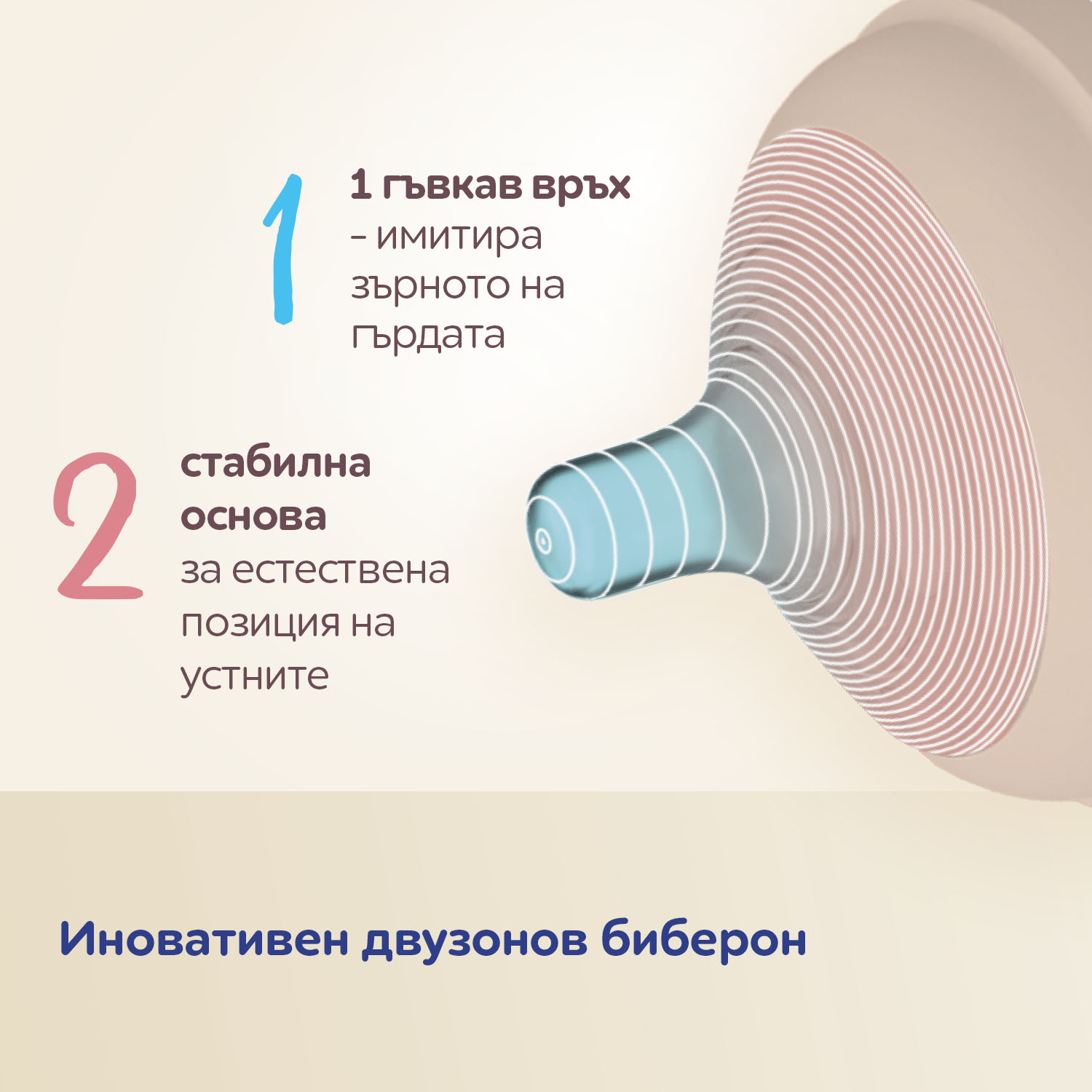 Бебешко шише за хранене Natural shape 260 мл. 3m+